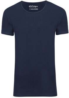 Garage T-Shirt Deep Round Neck Navy S