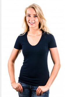 Garage T-shirts dames Garage bodyfit V-hals navy L