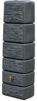 Garantia Regenton Slim - Stone Decor - 300 Liter - Antraciet Grijs