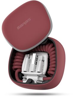 Garas Power Bank Pd/QC3.0 Micro Usb/Usb C Mini Powerbank Fast Charger Type C Naar Type C lente Kabel Om 3 In 1 paars