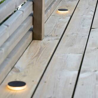 Garden 24 Decklight zwart 3W zijdelings Ø6cm zwart, mat