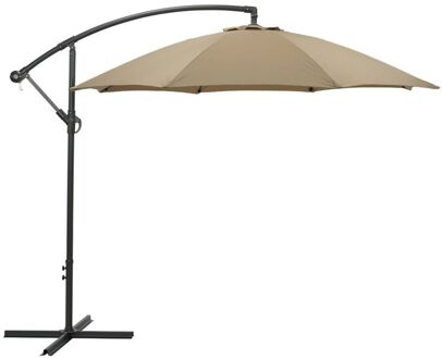 Garden Impressions Athene Zweefparasol Ø300 cm taupe Bruin