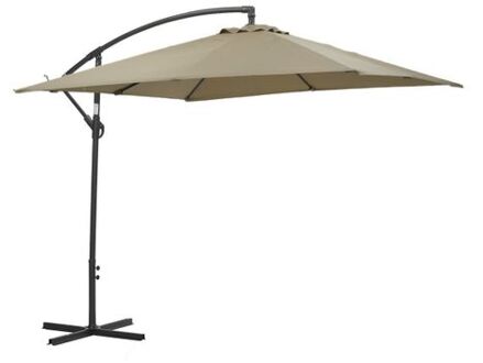 Garden Impressions Corfu parasol 250x250 - donker grijs - taupe Bruin