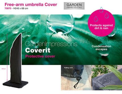 Garden Impressions Free-arm parasolhoes 240x68 cm Grijs