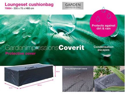 Garden Impressions Loungeset kussentas 200x75xH60 cm Grijs