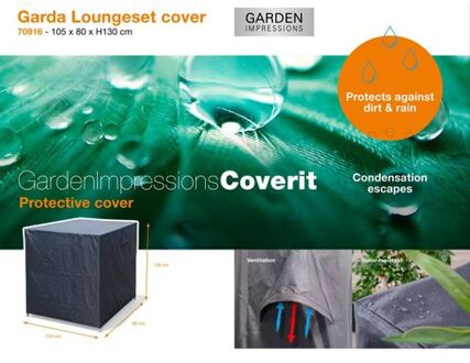 Garden Impressions Loungesethoes 105x80xH130cm voor Tampa Loungeset Grijs
