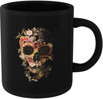 Garden Skull Mug - Black Zwart