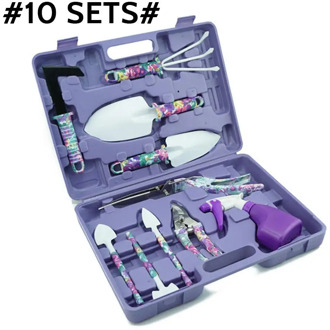 Garden Tools Set 10pcs Lightweight Gardening Tools Kit Non-slip Handle Garden Hand Tools Gifts Garden Tools Weeding Digging