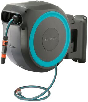 Gardena RollUp Wandslangenbox 25 m - Antraciet Blauw, Grijs