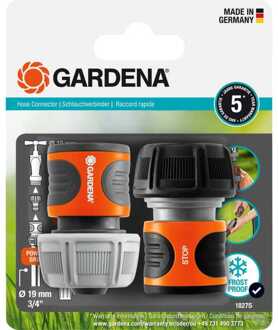Gardena Snelkoppelingen + Aquastop - GARDENA - 19 mm