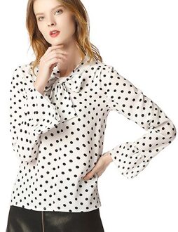 Garemay Vrouwen Stip Blouse Shirt Lange Mouw Lente Chiffon Strikje Vrouwen Tops En Blouses Vrouwelijke Kantoor Blouses