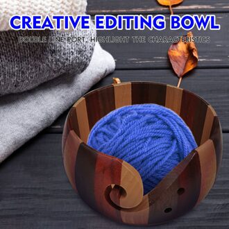 Garen Kom Organizer Hout Opslag Draagbare Houder Handgemaakte Voor Breien Gehaakte Handwerken Wol Garen Opslag Kom Naaien