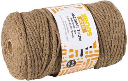 Garen macramé - bruin - 500 gram - 100 meter