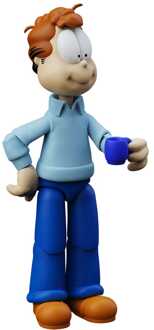 Garfield Action Figure Jon Arbuckle Deluxe Edition 19 cm