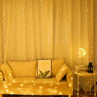 Garland Gordijn Voor Kamer Jaar Bruiloft Kerstverlichting Decoraties Gordijnen Voor Thuis Festoen Led Licht Decor Fairy Lights. warm wit / 3x1M