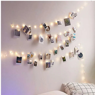 Garland Led USB LED Light Strings Lights with Photo Clip Fairy Light Battery Powered for In door Outdoor decor Wedding party