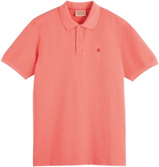 Garment Dyed Pique Polo Heren roze - L