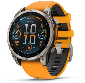 Garmin Fenix 8 47mm Sapphire oranje - ONE-SIZE
