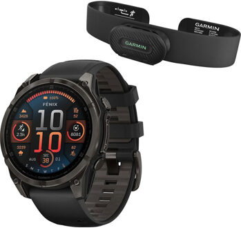 Garmin Fenix 8 47mm Sapphire + HRM Fit zwart