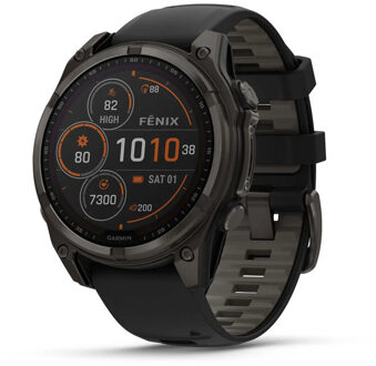 Garmin Fenix 8 47mm Sapphire Solar zwart - ONE-SIZE