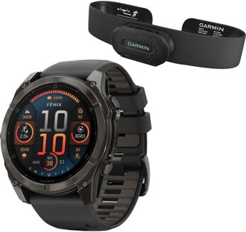 Garmin Fenix 8 51mm Sapphire + HRM Fit zwart