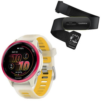 Garmin Forerunner 570 42mm + HRM 600 wit/roze