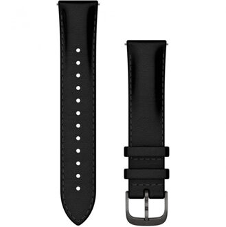 Garmin Leren bandje - Garmin 20 mm aansluiting - Zwart - One size