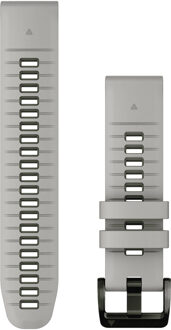 Garmin QuickFit® Siliconen bandje - Garmin 22 mm aansluiting - Fog Gray / Moss Grijs - One size