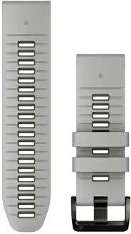 Garmin QuickFit® Siliconen bandje - Garmin 26 mm aansluiting - Fog Gray / Moss Grijs - One size