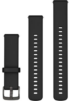 Garmin Siliconen bandje - Garmin 22 mm aansluiting - Black / Slate Zwart - One size