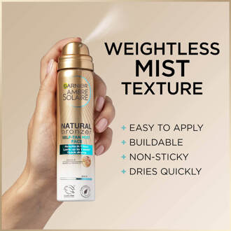 Garnier Ambre Solaire Natural Bronzer Sneldrogende Zelfbruiningsspray Donker 150 ml
