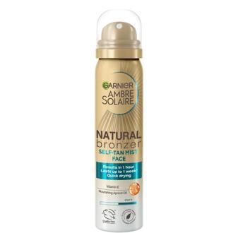 Garnier Ambre Solaire Natural Bronzer Sneldrogende Zelfbruiningsspray voor Gezicht 75 ml