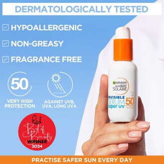 Garnier Ambre Solaire SPF 50+ Super UV Onzichtbaar Gezichtsserum 30 ml