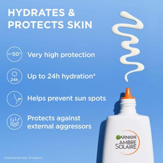 Garnier Ambre Solaire Ultralichte Gevoelige Zonnebrandfluid voor Gezicht SPF50+ 40 ml