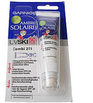 Garnier Ambre Solaire UV Ski Kids combistick 2in1 SPF 50+, 17 ml
