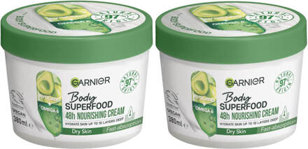 Garnier Body Superfood, Nourishing Body Cream Duos - Avocado & Omega 6