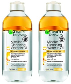 Garnier Cleanser Garnier Micellar Cleansing Water In Oil For Dry & Very Dry Skin 2 x 400 ml