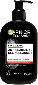 Garnier Cleanser Garnier PureActive BHA Charcoal Anti-Blackhead Deep Cleanser For Impure Skin 250 ml