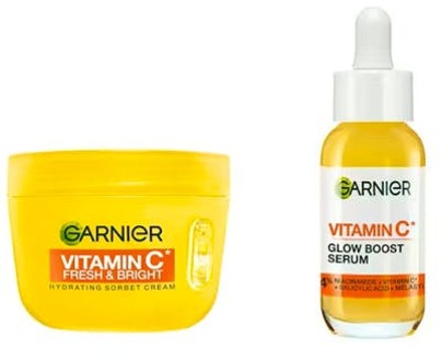Garnier Gezichtscrème Garnier Vitamin C Hydrating Sorbet & Glow Boost Serum 85 ml + 30 ml