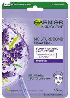 Garnier Gezichtsmasker Garnier Moisture Bomb Super Hydrating & Anti Fatigue Lavender Tissue Mask 1 st