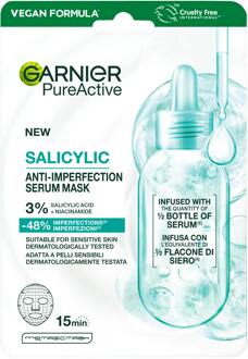 Garnier Gezichtsmasker Garnier PureActive Salicylic Anti-Pimple Serum Mask 1 st