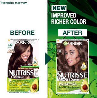 Garnier Nutrisse Permanent Hair Dye (Verschillende tinten) - 5.12 Glacial Brown