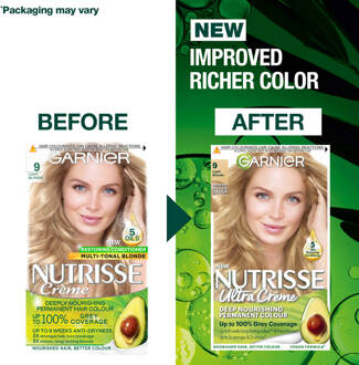 Garnier Nutrisse Permanent Hair Dye (Verschillende tinten) - 9 Light Blonde