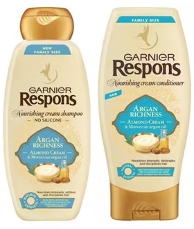 Garnier Shampoo en Conditioner Garnier Respons Argan Richness Shampoo & Conditioner 2 x 400 ml