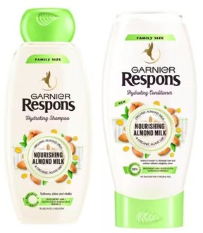 Garnier Shampoo en Conditioner Garnier Respons Nourishing Almond Milk Shampoo & Conditioner 2 x 400 ml