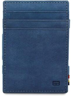 Garzini Magic Wallet Essenziale RFID Leder Blauw