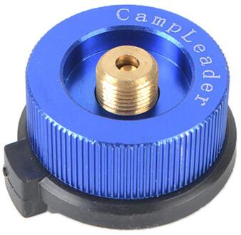 Gas Cartridge Hoofd Conversie Adapter Nozzle Fles Input Type Schroef Type Lindal Valve Output Camping Kookgerei Kachel Accessoires koninklijk blauw
