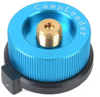Gas Cartridge Hoofd Conversie Adapter Nozzle Fles Input Type Schroef Type Lindal Valve Output Camping Kookgerei Kachel Accessoires lucht blauw