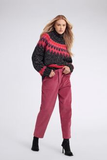 Gas Dames corduroy oversized broek BELLIS CARR Rood - S