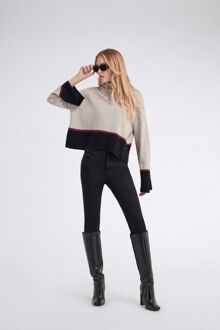 Gas Dames trui HAYDY COLLAR zilver wit Wit Zilver